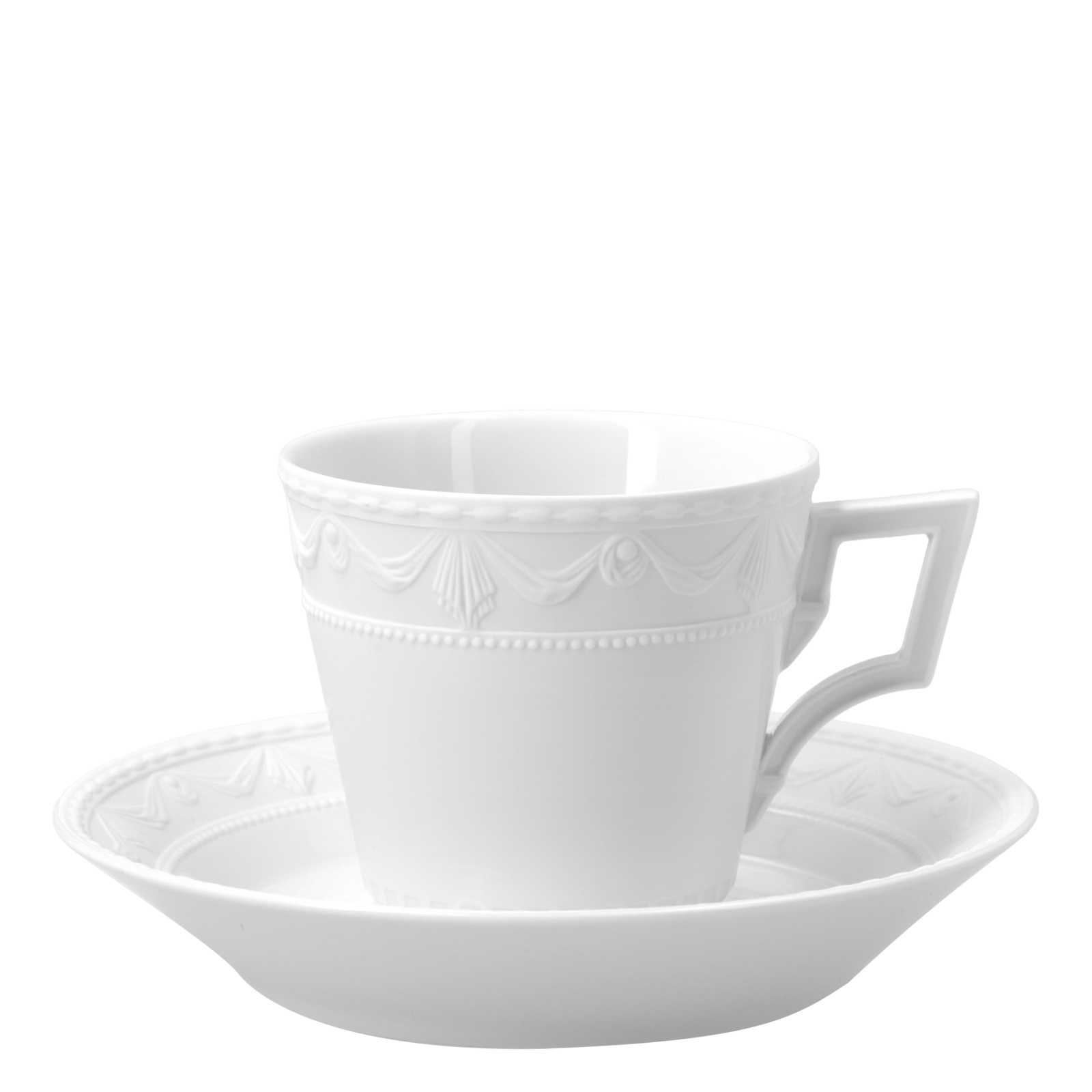 BLANC NOUVEAU Kaffeetasse, groß komplett - KPM-BERLIN, image size:1600x1600