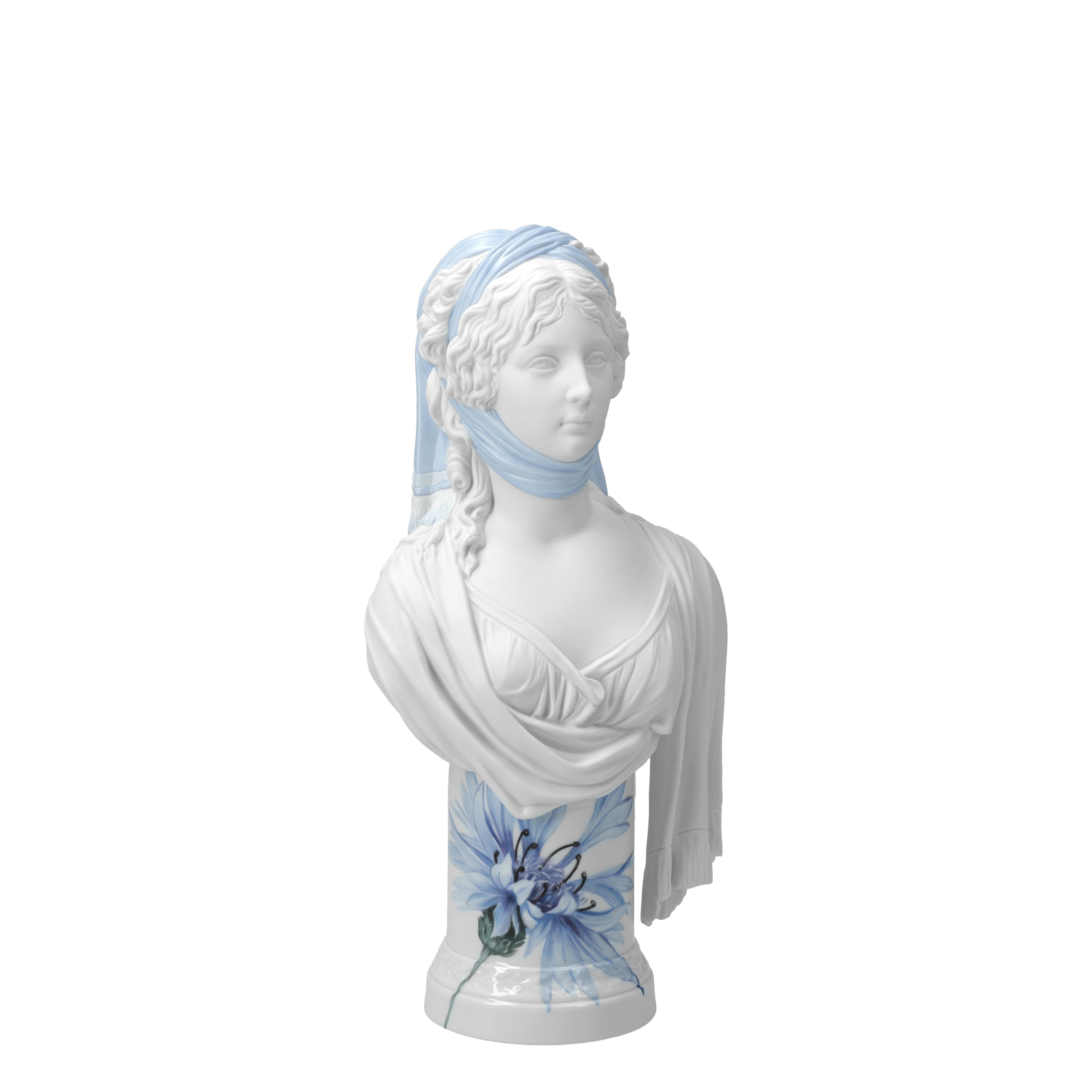 Bust QUEEN LUISE, base glazed