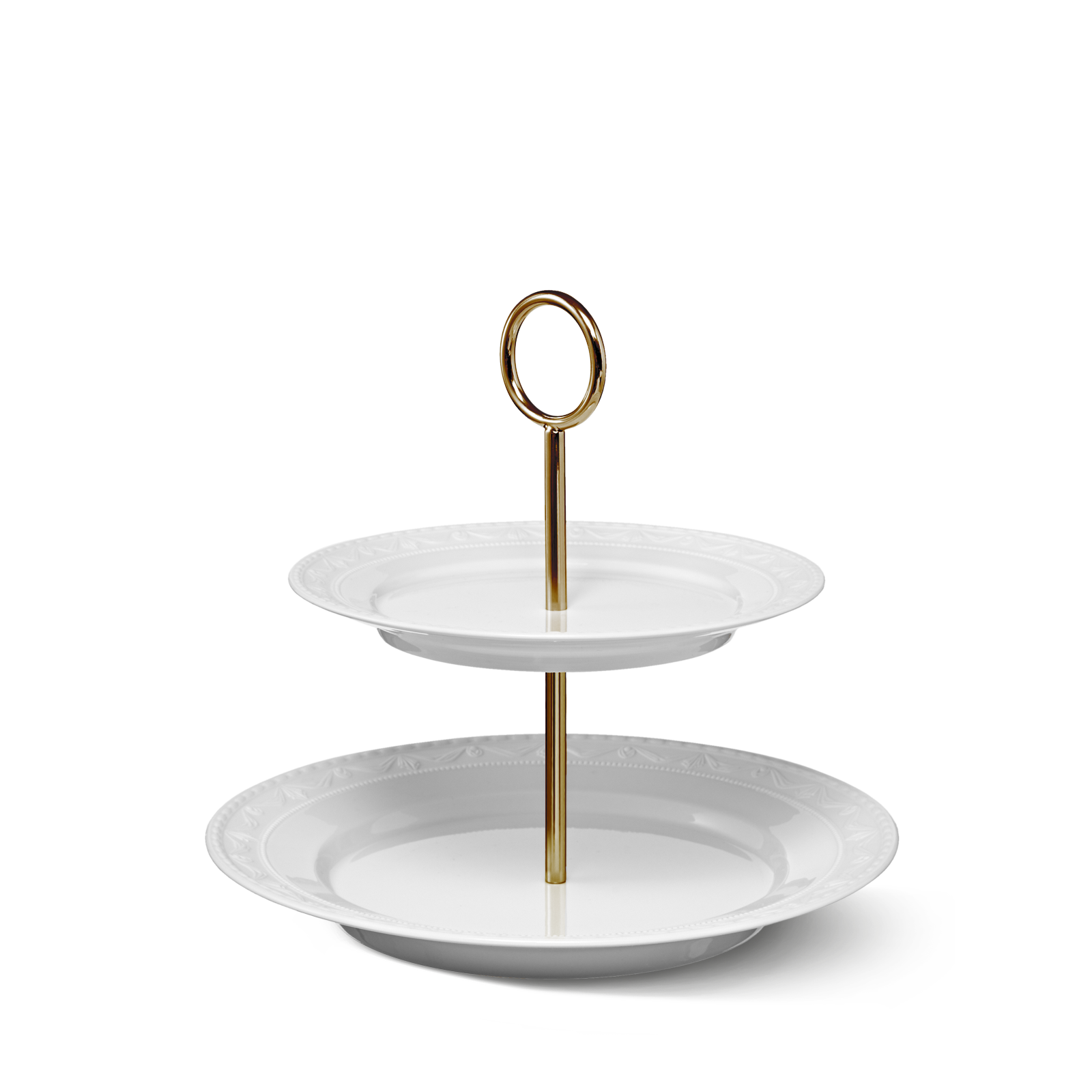 BLANC NOUVEAU etagere, small, golden frame