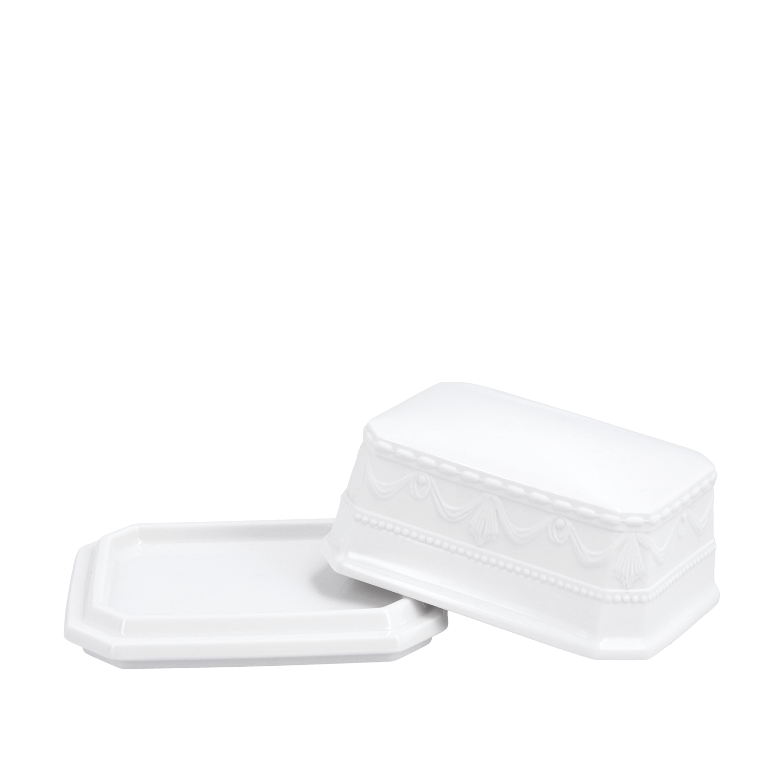 BLANC NOUVEAU Butter dish, small Lid