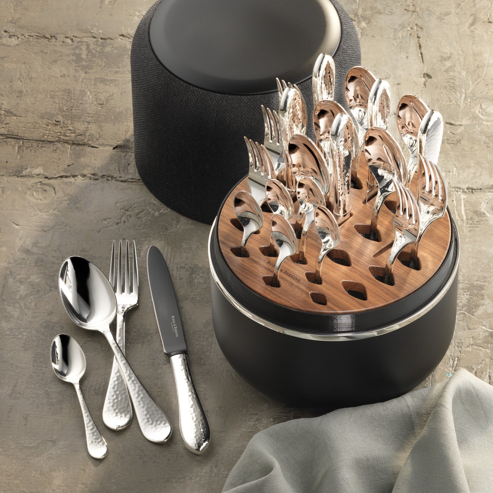 Martelé 925 THE BOX 24 pcs. Frozen Black Edition ROBBE & BERKING
