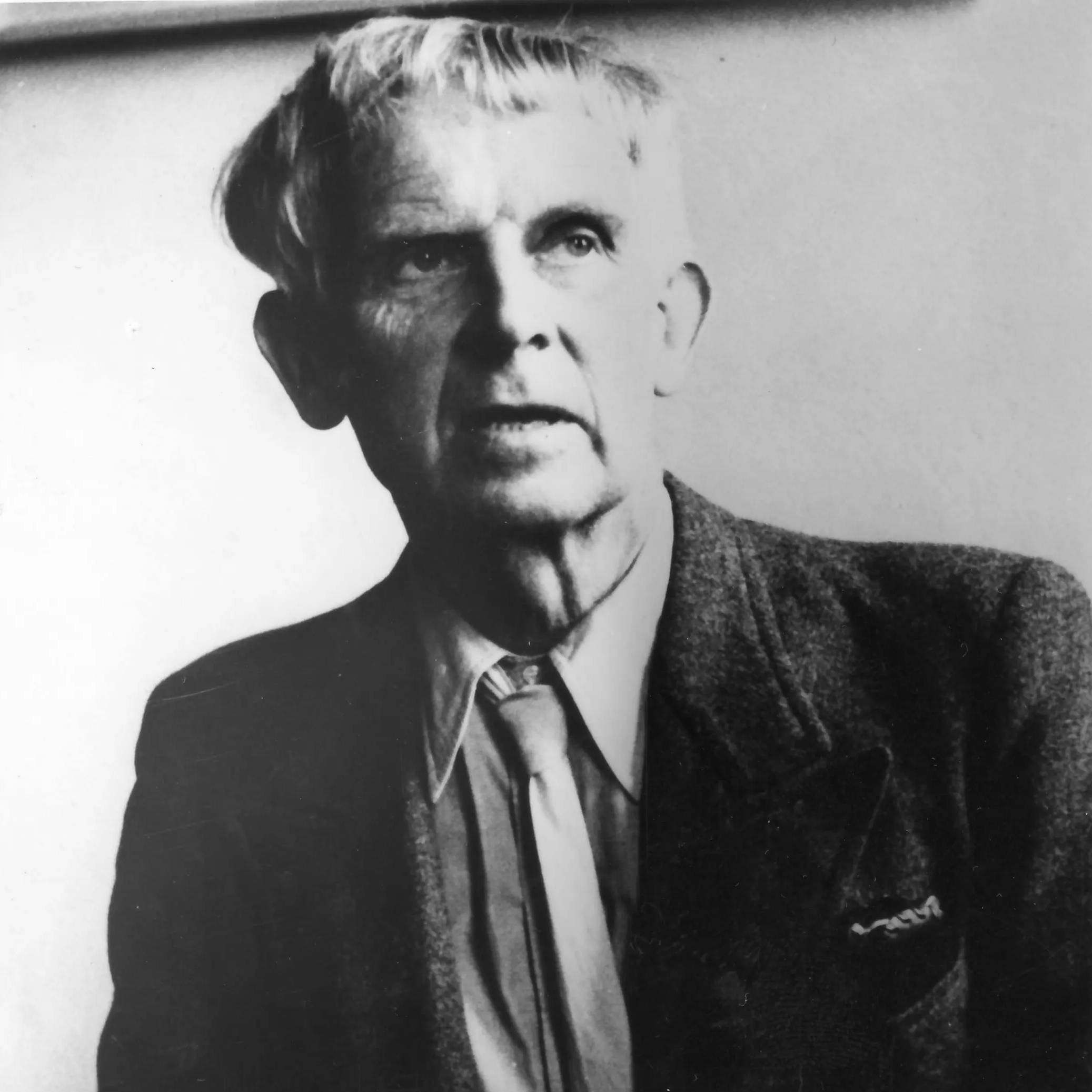 Portrait en noir et blanc de Gerhard Marcks.