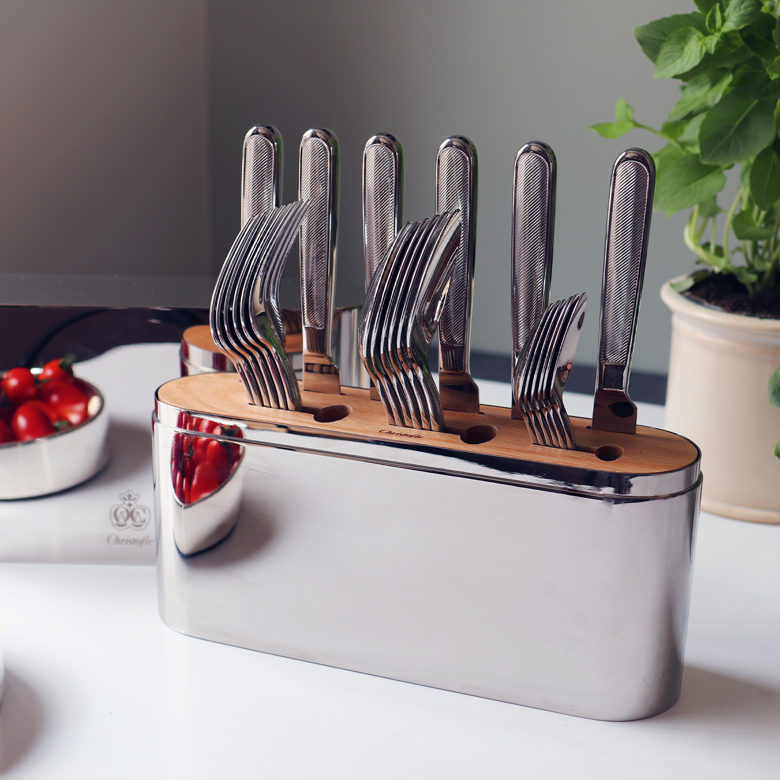 CONCORDE cutlery set in box 24 pcs. CHRISTOFLE - KPM-BERLIN