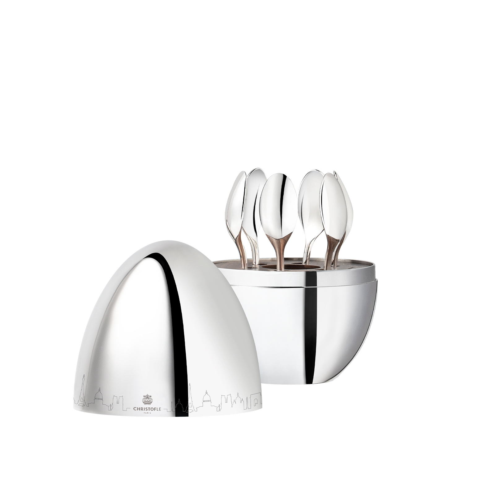 MOOD cutlery egg 6 espresso spoons CHRISTOFLE 120