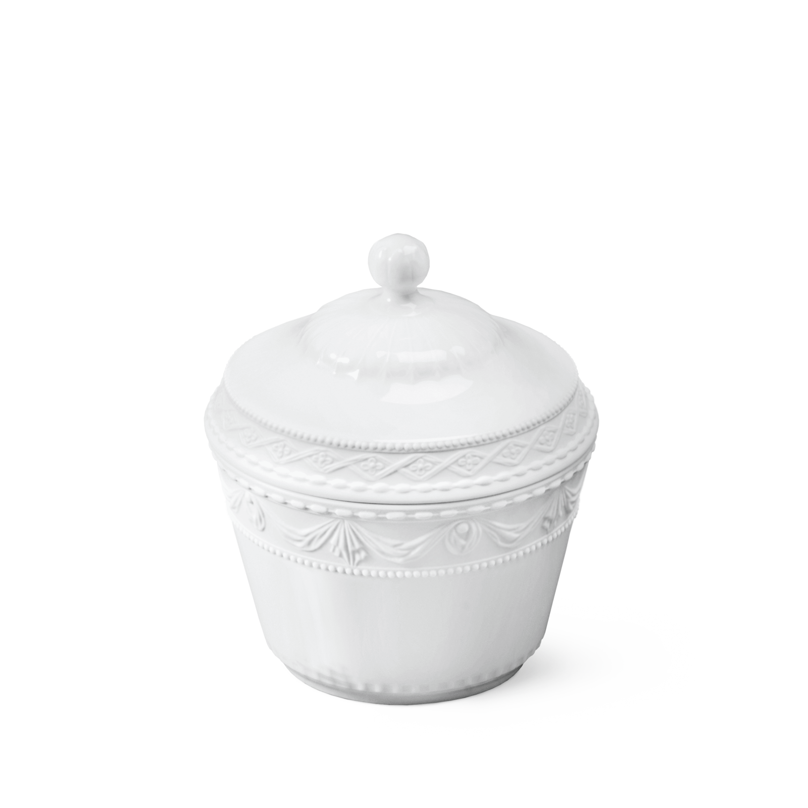 BLANC NOUVEAU Sugar bowl, large Lid
