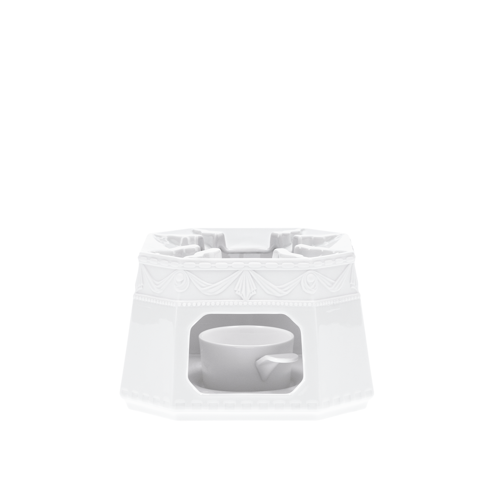 BLANC NOUVEAU teapot warmer with pan