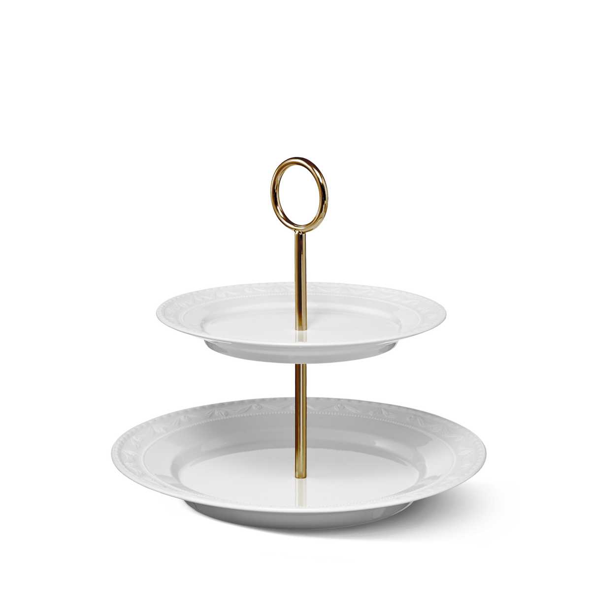 BLANC NOUVEAU Etagere, klein, goldenes Gestänge