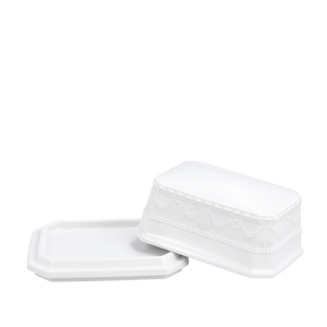 BLANC NOUVEAU Butter dish, small Lid